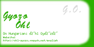 gyozo ohl business card